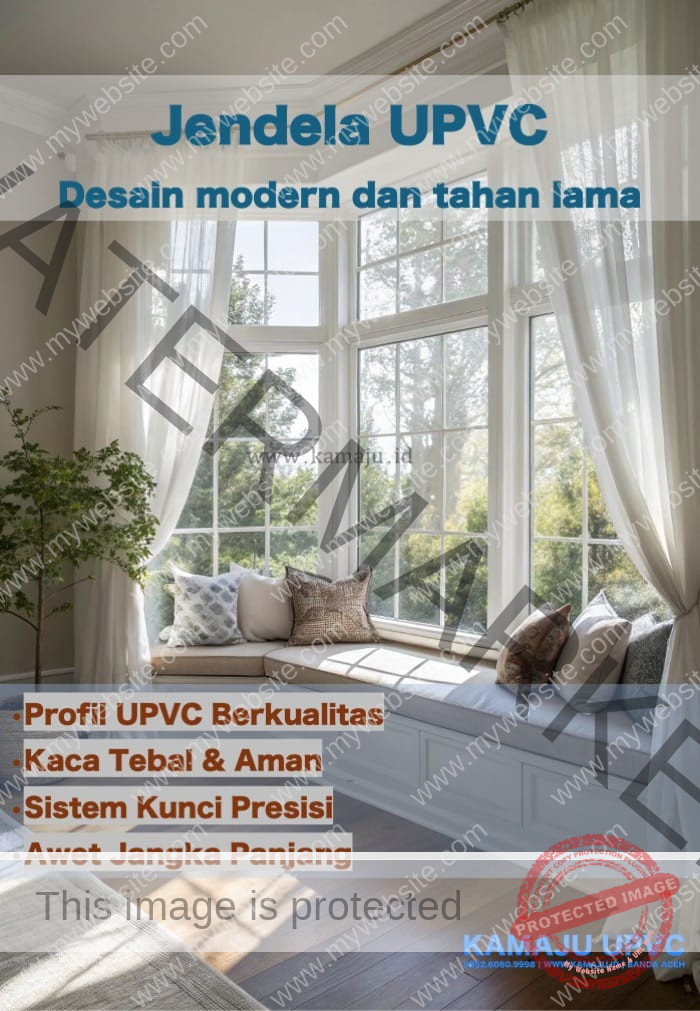 Jendela UPVC desain modern dan tahan lama