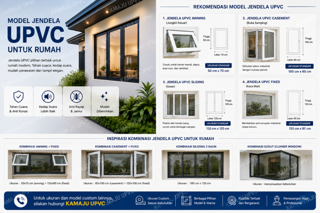 model jendela upvc untuk rumah anda