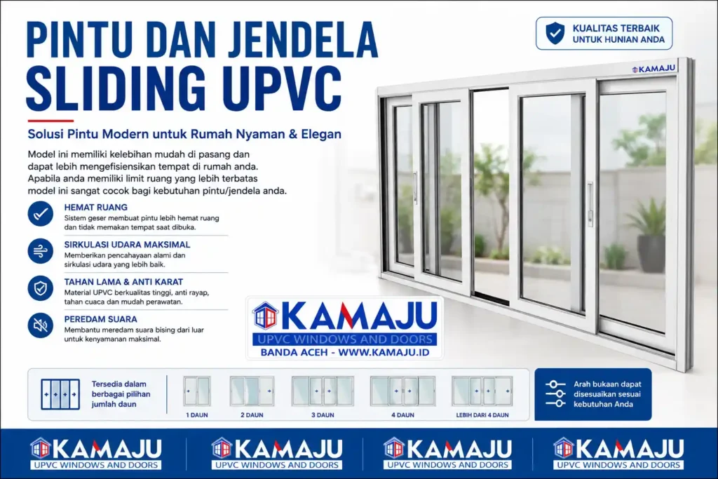 Pintu dan Jendela Sliding UPVC